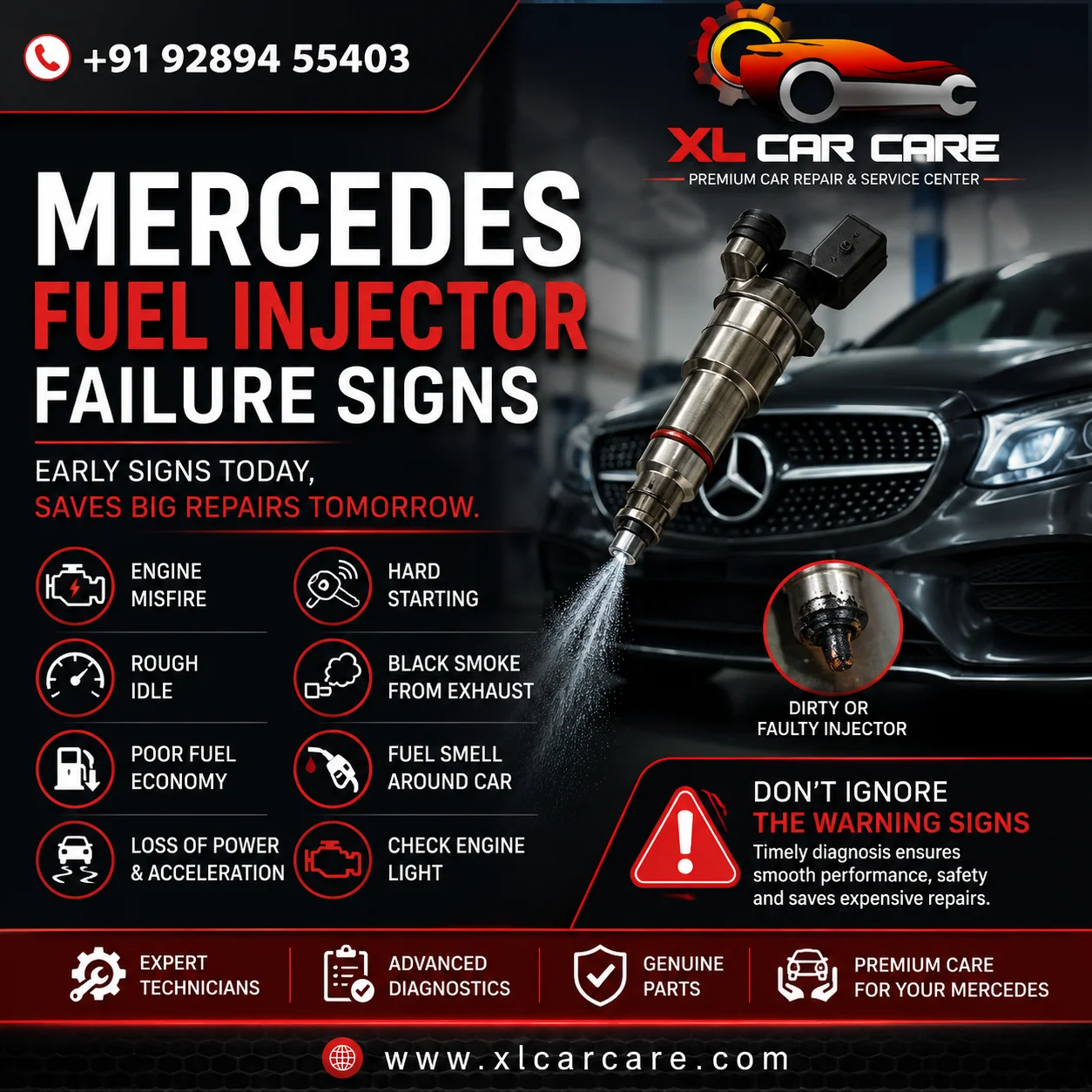 Mercedes Fuel Injector Failure Signs