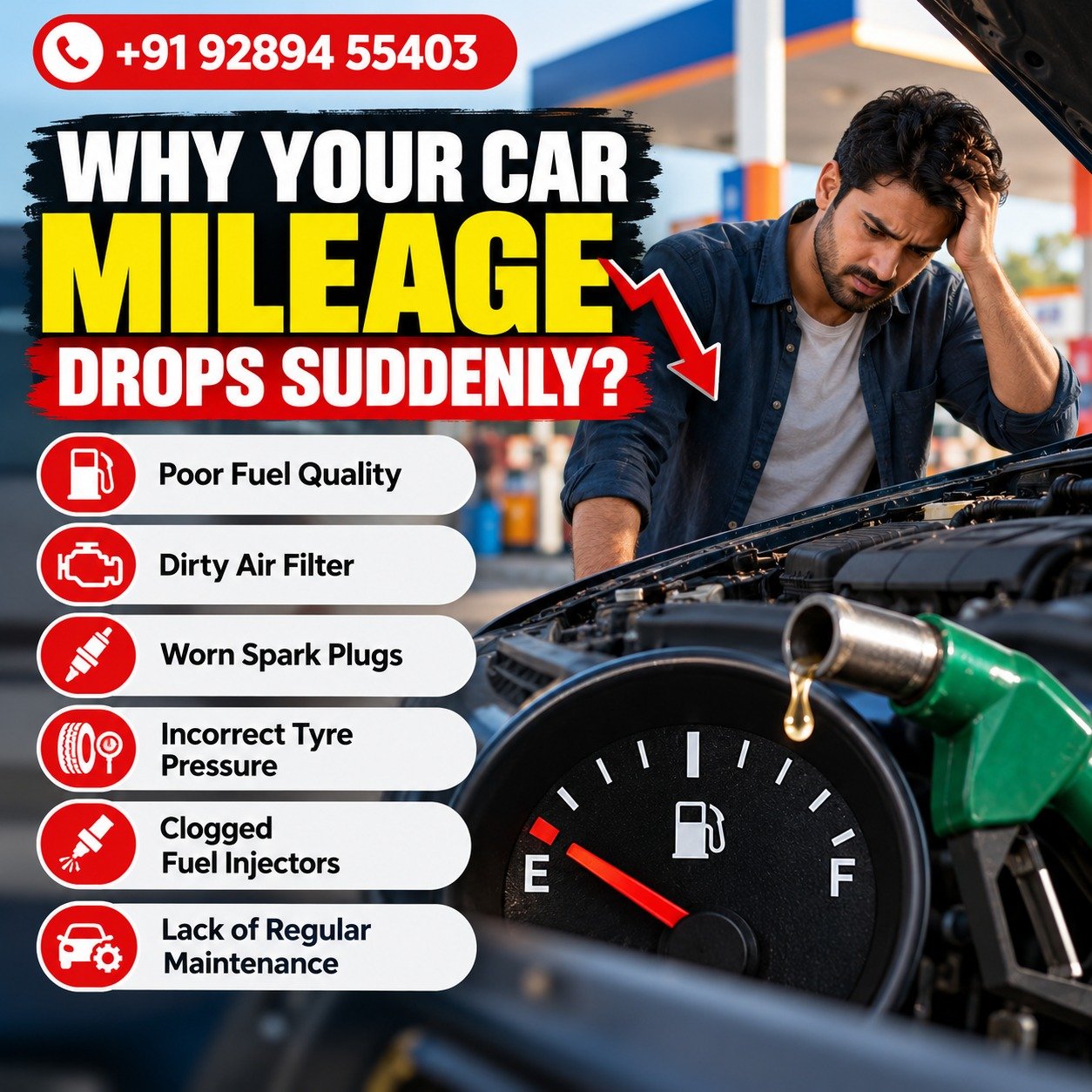 Why Your Car Mileage Drops Suddenly
